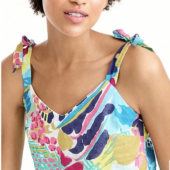 J.Crew tie-shoulder peplum top in seaside floral print size 6 - Picture 3 of 7